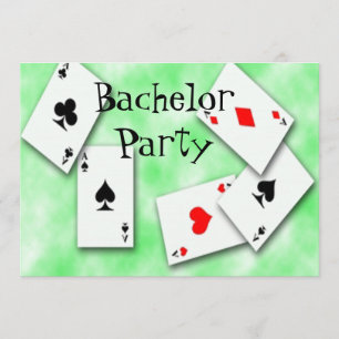 Jouer aux cartes Bachelor Party Invitation