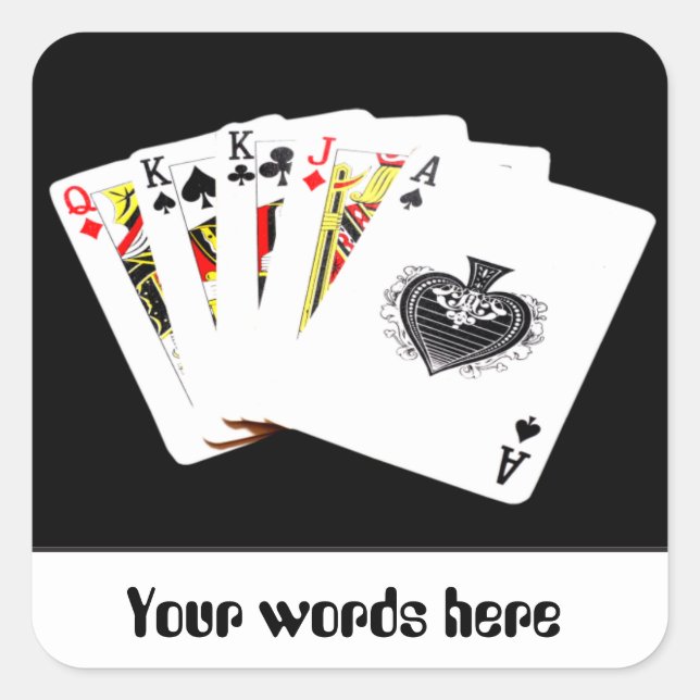 Jouer aux cartes jeu personnalisable autocollant (Devant)