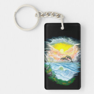 Jouer aux dauphins sous le soleil