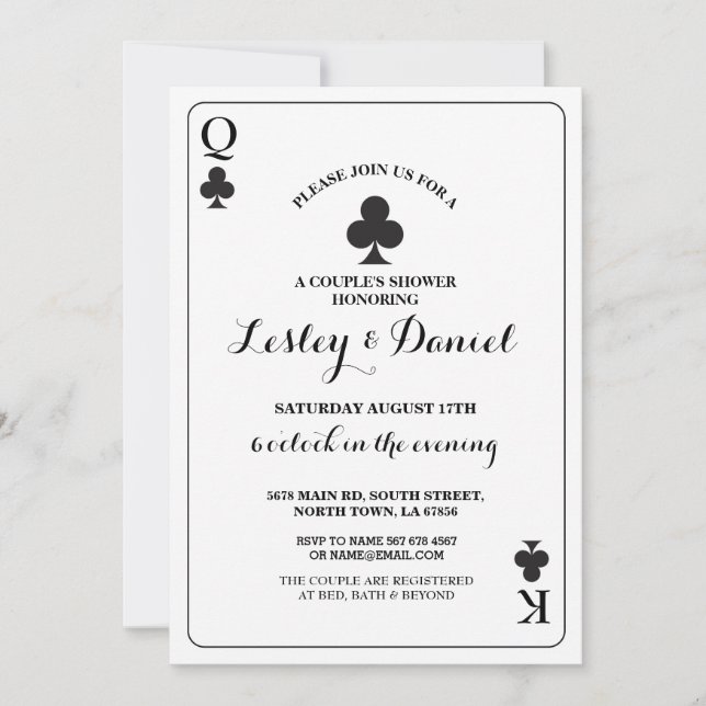 Jouer Carte Couples Fiançailles Ace Vegas Spade (Devant)