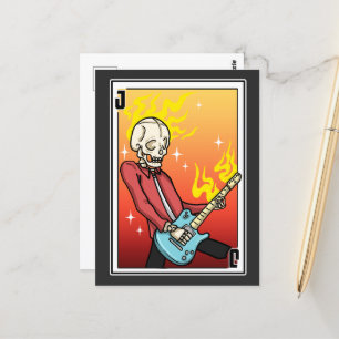 Jouer Carte Squelette Jouer Guitare