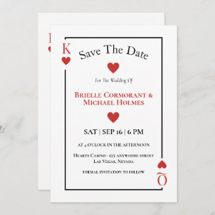 Jouer des cartes Enregistrer la date Las Vegas Mar