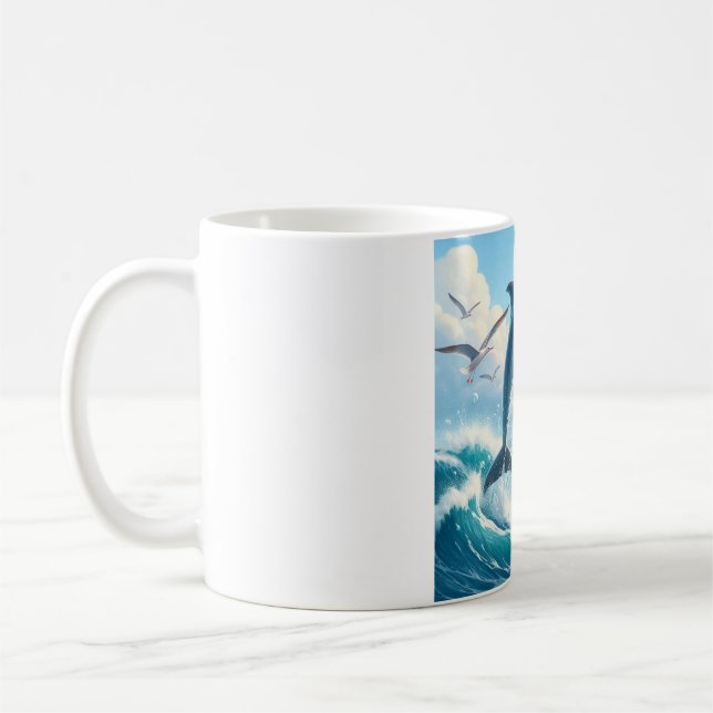 Jouer Dolphin Motif Mug (Gauche)
