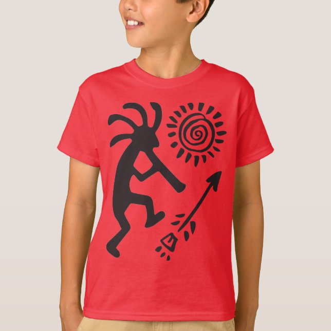 Jouer Flute au T-shirt Sun Kokopelli (Devant)