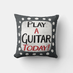 Jouer Guitare Aujourd'Hui Jeter Oreiller