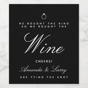 Jouer Le Étiquette De Vin Fiançailles Knot