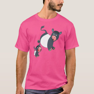 Jouer T-shirt Vache et Veau à ceinture de dessin