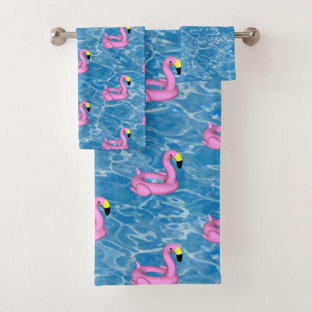 Jouet de piscine flamand rose (En situation)