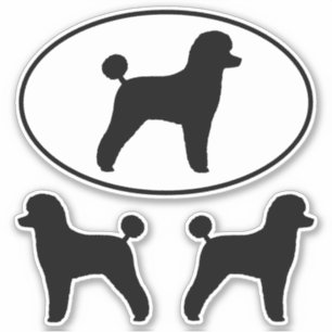Jouet Poodle Silhouettes Chien race Vinyl Sticker 