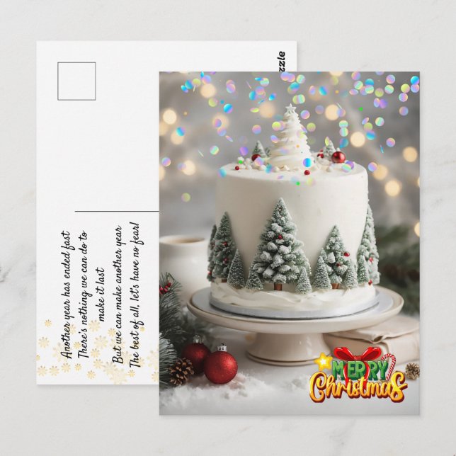 Jouets de Noël. Carte de Noël (Devant / Derrière)