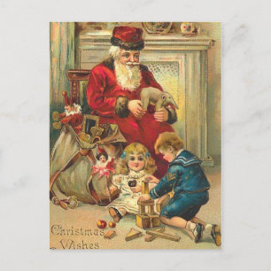Jouets russes de carte de Noël de Père Noël de