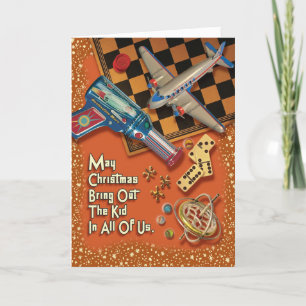 Jouets vintages - Carte de Noël rétros