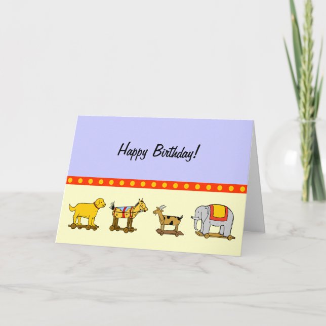 Jouets vintages Joyeuses cartes d'anniversaire (Devant)