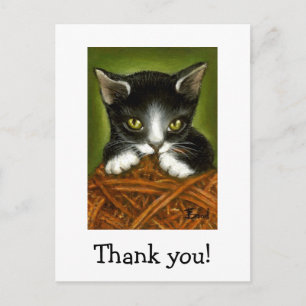 Joueur chaton merci cartes postales