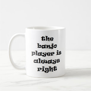 joueur de banjo toujours droit tasse de café