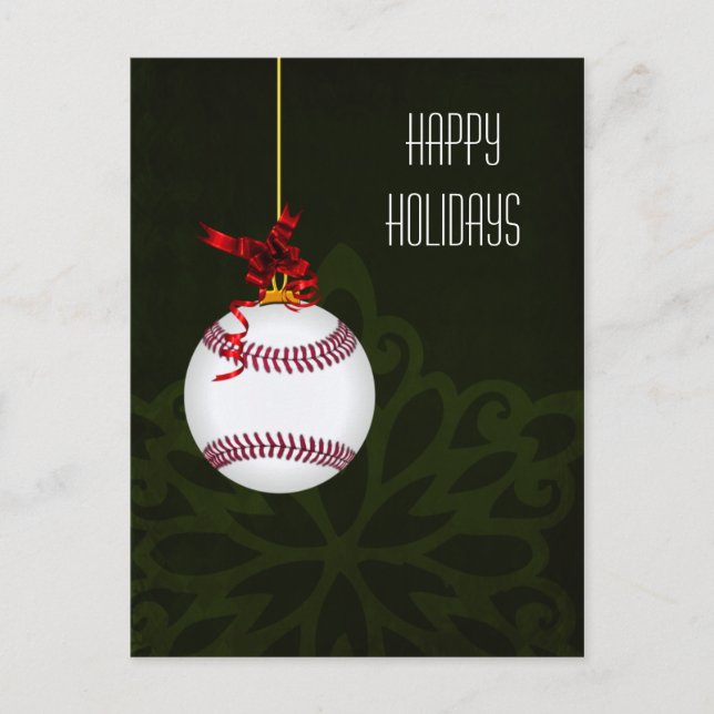 joueur de baseball Cartes de Noël (Devant)
