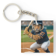 Joueur de baseball Tiger #27 à la batte