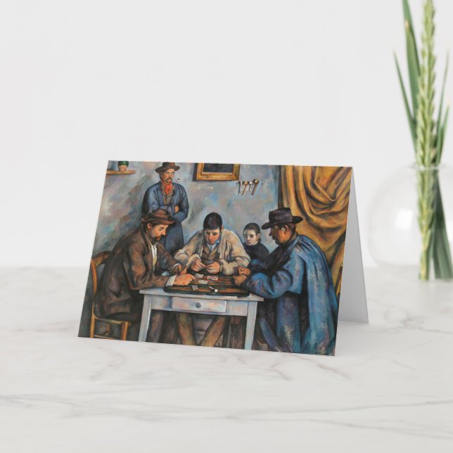 Joueur de cartes Paul Cezanne Peinture Art (Devant)