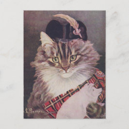 Joueur de cornemuse Chat Postkarte