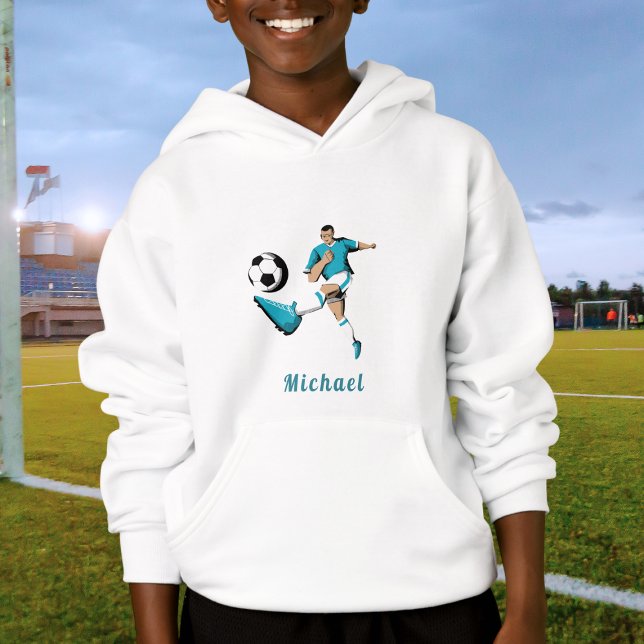Joueur de football bleu Silhouette Garçons Enfants (Créateur téléchargé)