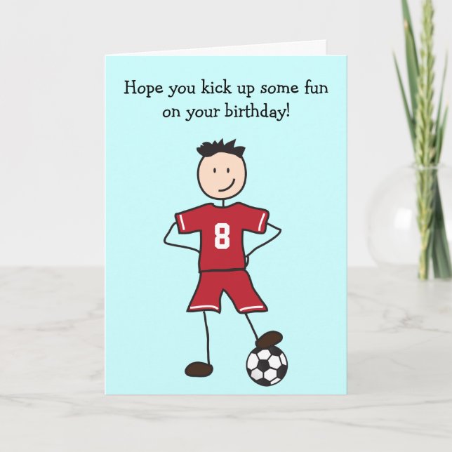 Joueur de football Bonne carte d'anniversaire (Devant)