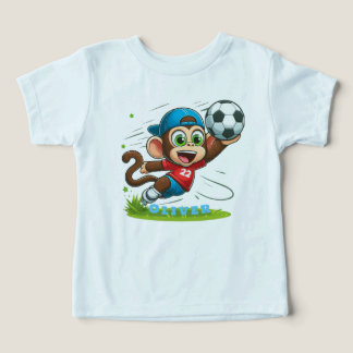 Joueur de football singe mignon