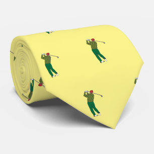 Joueur de golf/joueur de silhouette Motif Cravate
