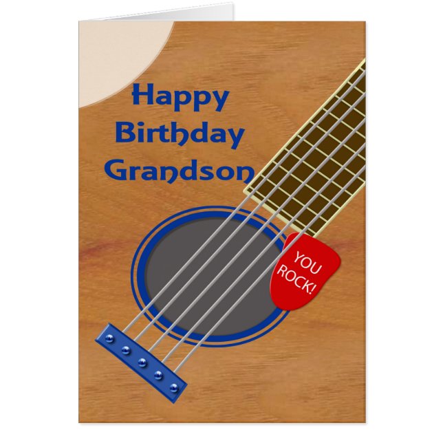 Joueur de guitare Grandson Anniversaire (Devant)