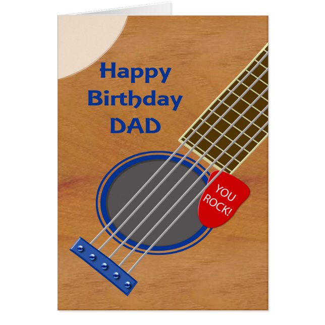 Joueur de guitare papa Anniversaire (Devant)