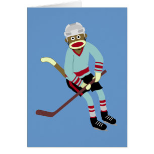 Joueur de hockey de singe de chaussette