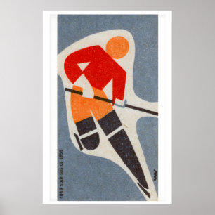 Joueur de hockey sur glace - Impression de boîte d