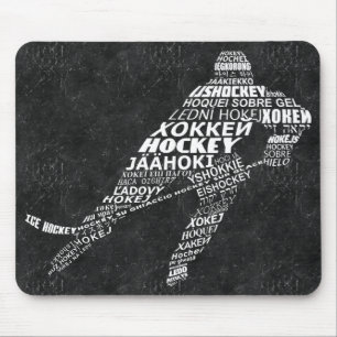 Joueur de hockey sur glace Langues Tapis de souris