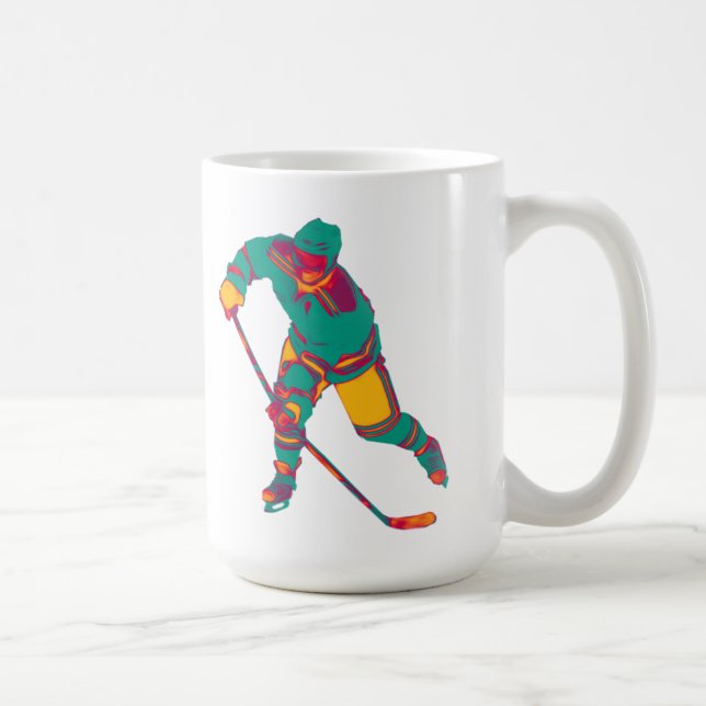 Joueur de hockey sur glace (turquoise), Mug person (Droite)