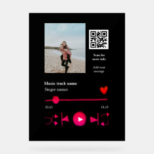Joueur de musique couple personnalisé amour q r co