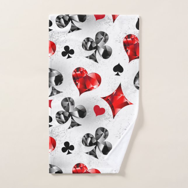 Joueur de poker Joueur de cartes de jouer costumes (Serviette à main)