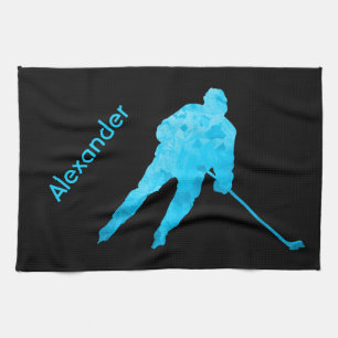Joueur de serviettes de raie de hockey sur glace t