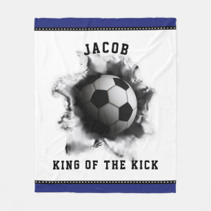 Joueur de soccer personnalisé couverture polaire
