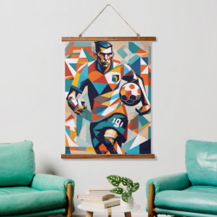 Joueur de soccer Tapisserie murale cubiste