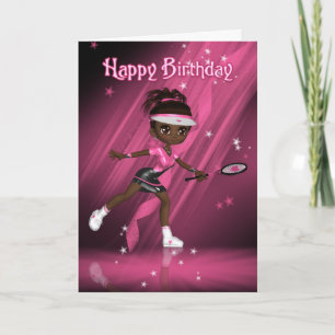 Joueur de tennis de carte d'anniversaire - Tweens 