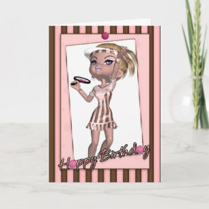 Joueur de tennis de carte d'anniversaire - Tweens