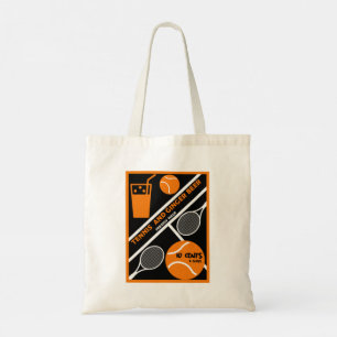 Joueur de tennis de pelouse Sac fourre-tout d'art 