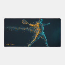 Joueur de tennis masculin frappant la balle