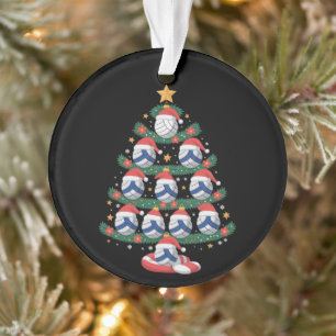 Joueur de volley-ball Lumières Sapin de Noël Sport