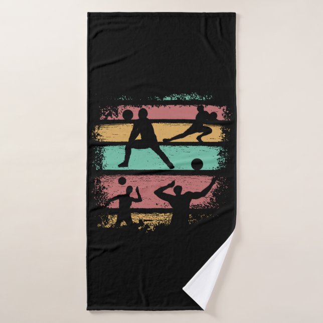 Joueur de volley-ball Rétro (Serviette de bain)