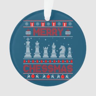 Joueur d'échecs Joyeux Noël Doux moche de Noël