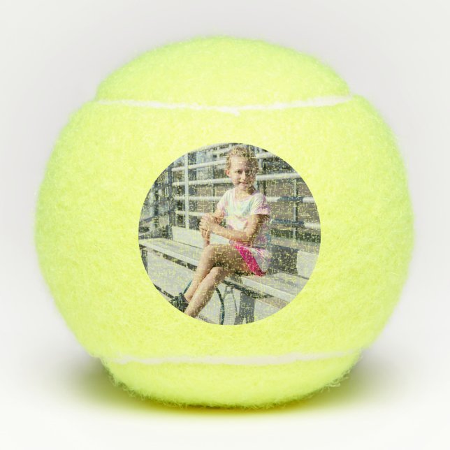 Joueur personnalisé photo balles de tennis (Devant)