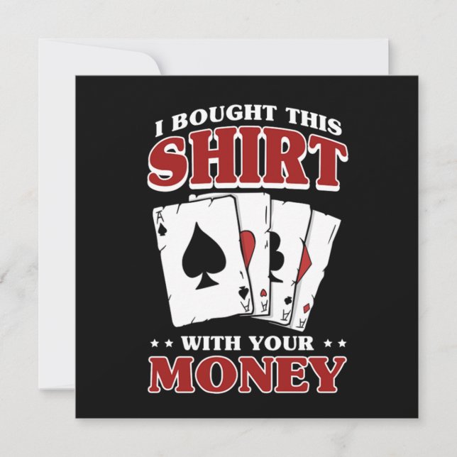 Joueur Poker Casino argent Joueur cartes jeu cadea (Devant)