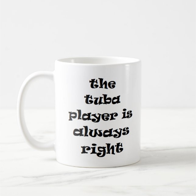 joueur tuba toujours droit tasse de café (Gauche)