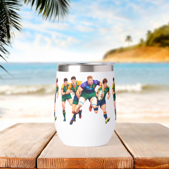Joueurs de rugby Vin Tumbler (Yoga)
