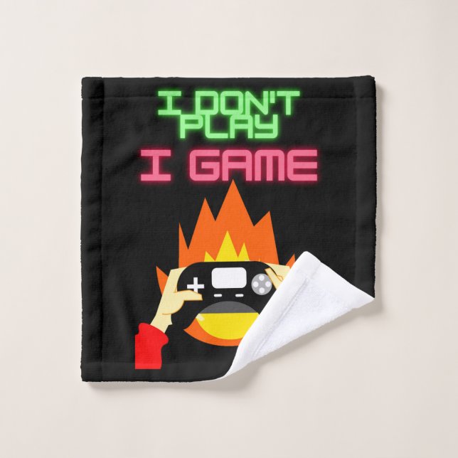 Joueurs vidéo : Je ne joue pas I Jeu Blanche polai (Gant de toilette)